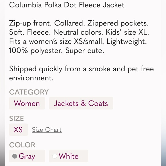 Columbia Polka Dot Fleece Pullover - Picture 3 of 11